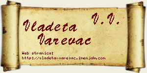 Vladeta Varevac vizit kartica